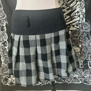 Fleece schoolgirl lightly pleated skirt